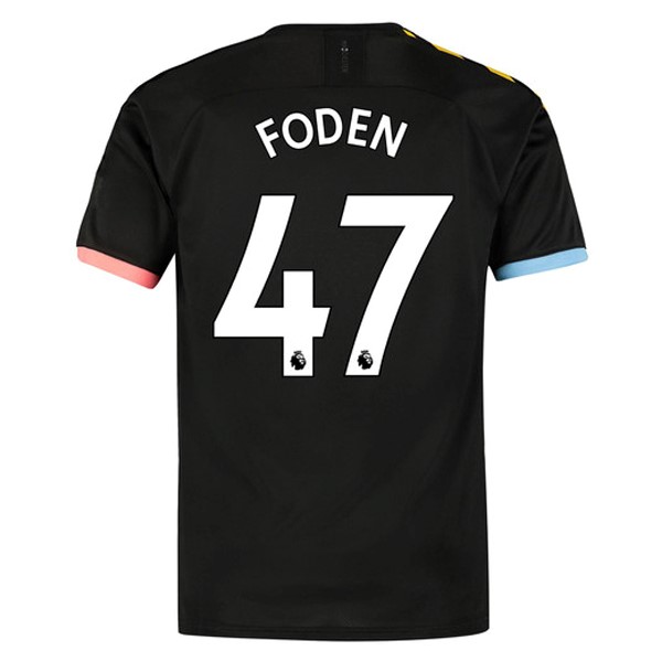 Camiseta Manchester City NO.47 Foden 2ª Kit 2019 2020 Negro